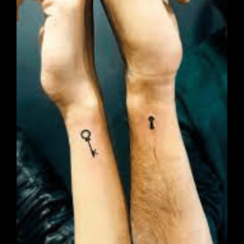 Lock and Key Tattoo Design
