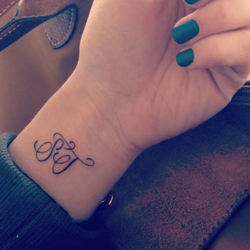Name Initial Tattoo Design