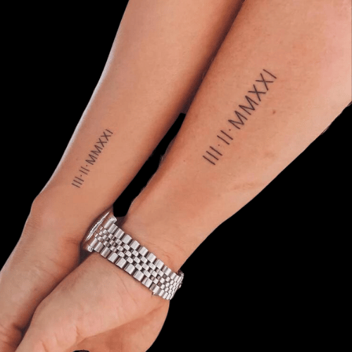 Rome Numerical Tattoo Design