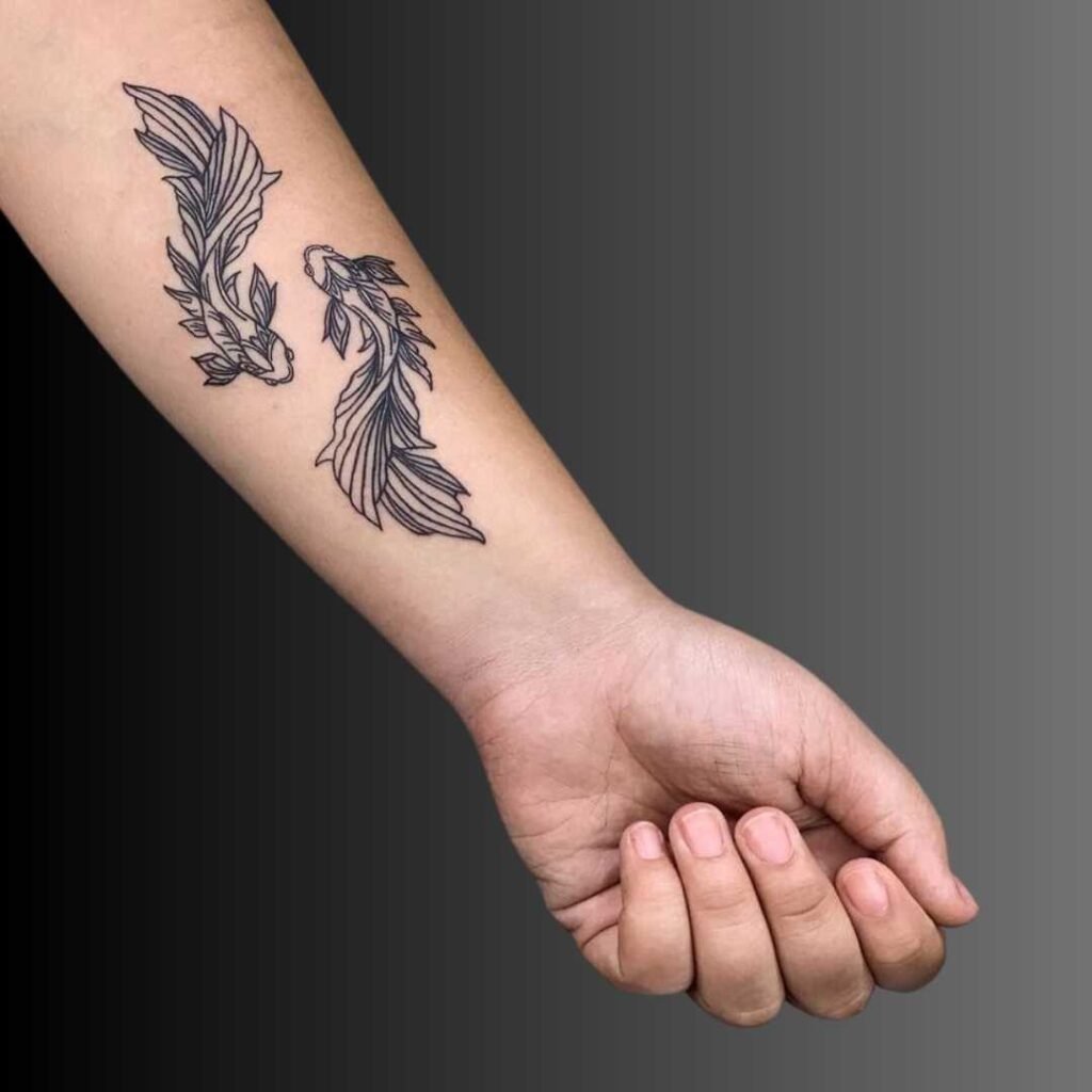 Koi Fish of Karma Tattoo Design
